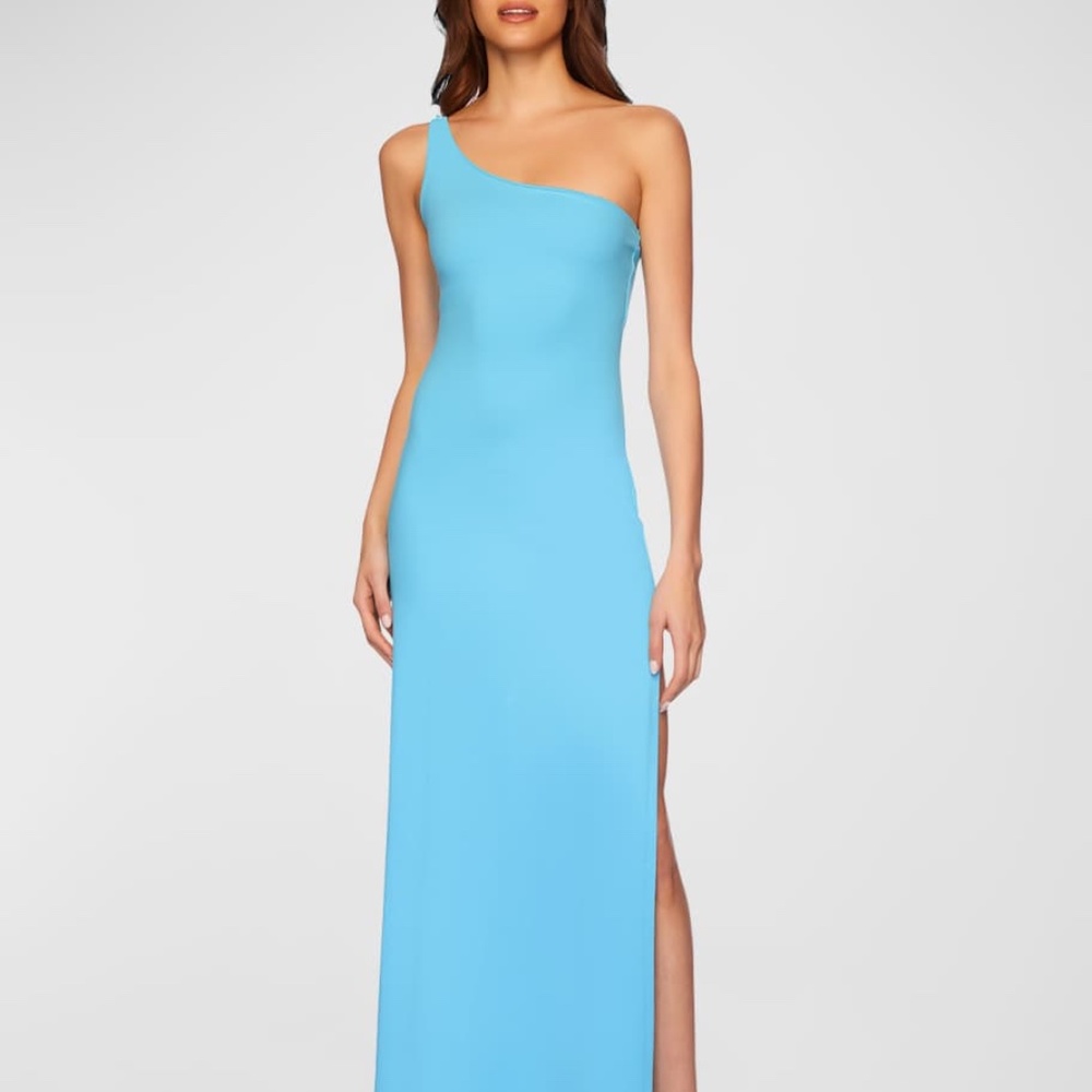 Susana Monaco One-Arm High-Slit Maxi Dress